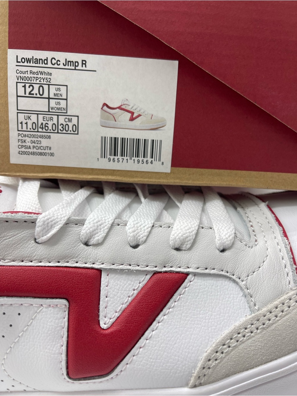 Vans Men’s Lowland Cc Jmp R Court Red/White
VN0007P2Y52 Sneakers - Picture 16 of 16
